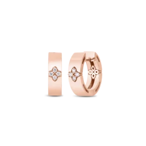 Floral Charm Hoop Earrings