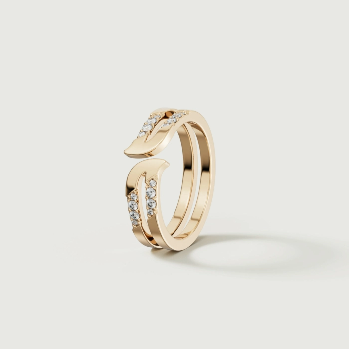 Double Serpent Wrap Ring - Image 2