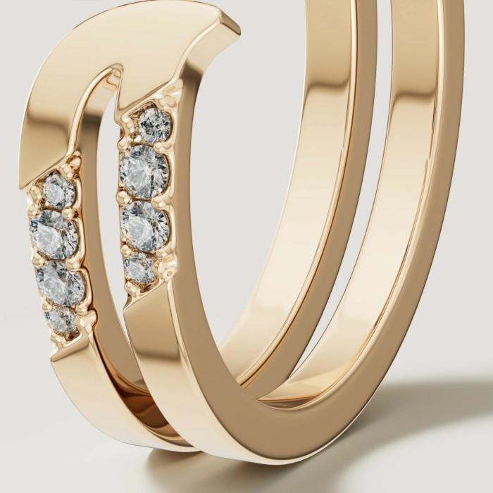 Double Serpent Wrap Ring - Image 3