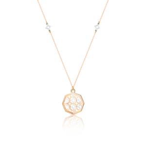 Luxe Honeycomb Pendant Necklace