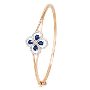 Radiant Sapphire Charm Bangle
