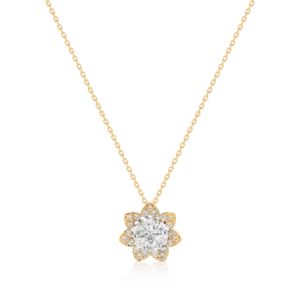 Radiant Flower Diamond Pendant