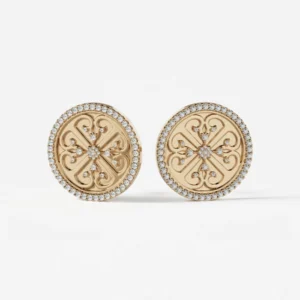 Filigree Medallion Stud Earrings