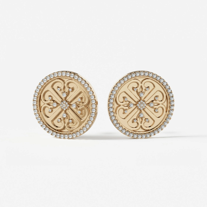 Filigree Medallion Stud Earrings