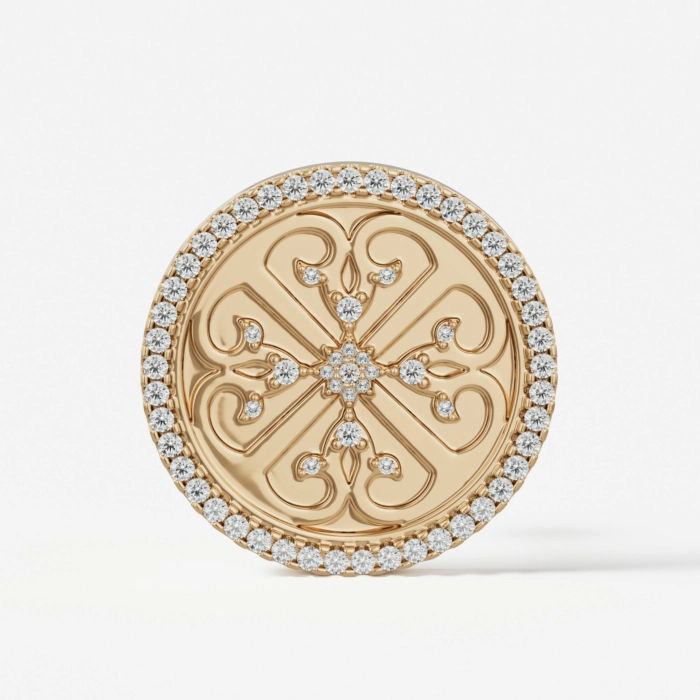 Filigree Medallion Stud Earrings - Image 3