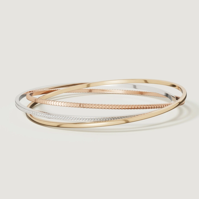 Imperial Trio Gold Bangle