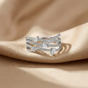 Crisscross Diamond Weave Ring